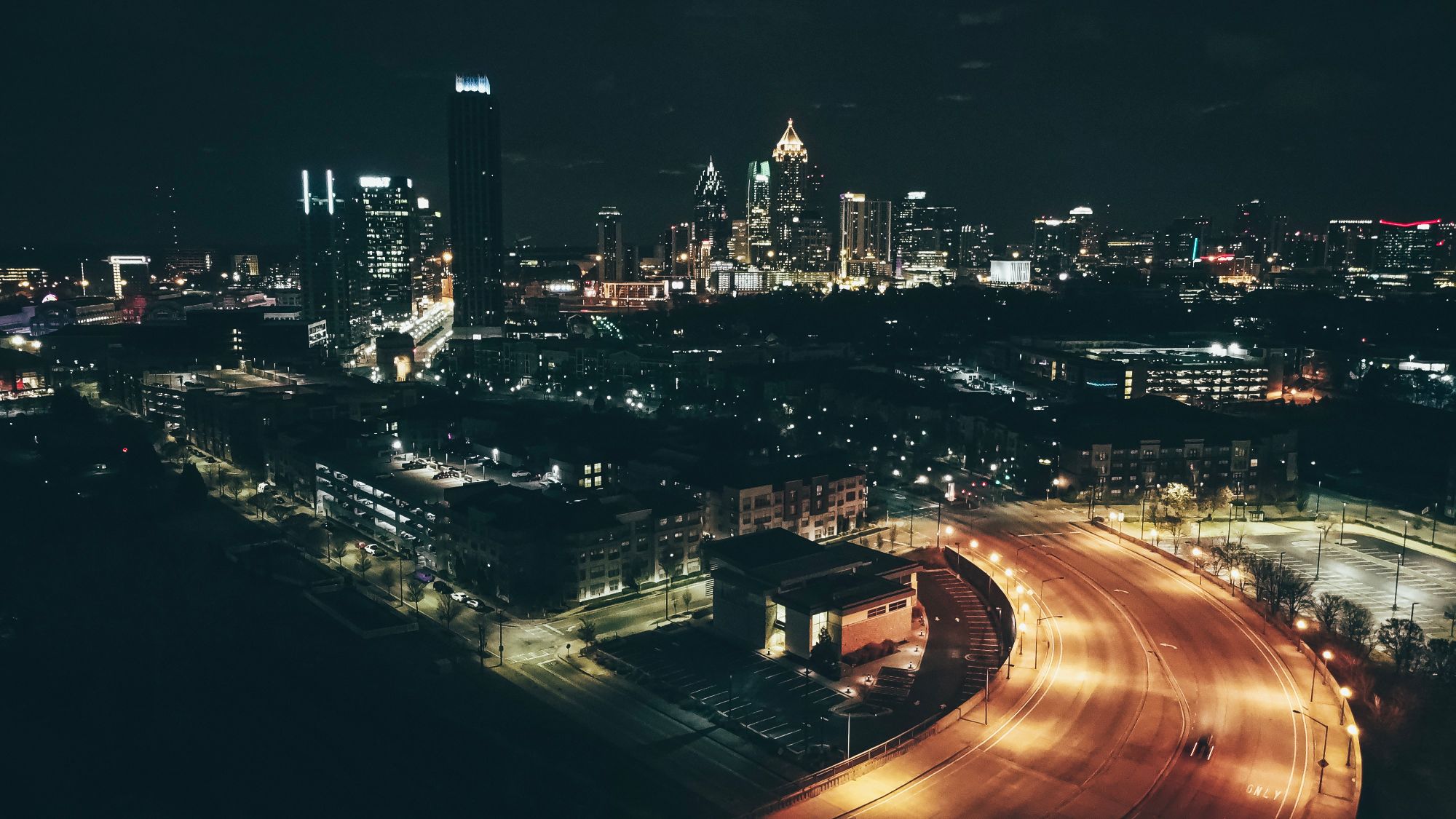 Atlanta skyline at night